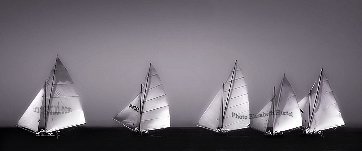 Viento en las velas, fotografia de paisaje marino en blanco y negro