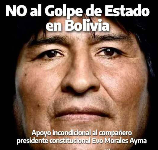 Non au coup d'état en Bolivie