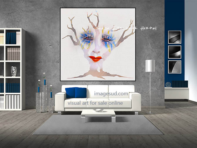 Visual art, digital image for wall art